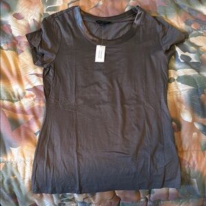 Banana Republic Gray Fitted Short Sleeve T-Shirt